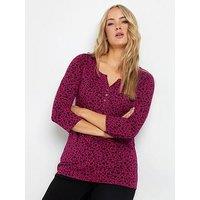 Long Tall Sally 3/4 Sleeve Pintuck Top - Red