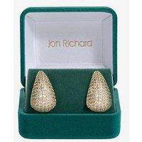 Jon Richard Gold Plated Cubic Zirconia Dome Earrings