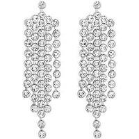 Jon Richard Silver Plated Crystal Waterfall Earrings