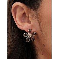 Jon Richard Gold Plated Amethyst Floral Stud Earrings