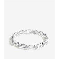 Jon Richard Inicio Silver Plated Cubic Zirconia Chain Bracelet - Gift Pouch