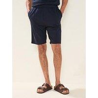 Very Man Interlock Pleated Shorts - Navy