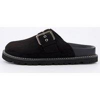 V By Very Closed Toe Mule With Large Buckle - Black