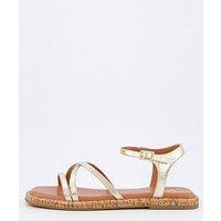 V By Very Comfort Comfort Strappy Sandals - Gold