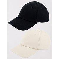 Everyday 2 Pack Caps-Black/Beige - Multi