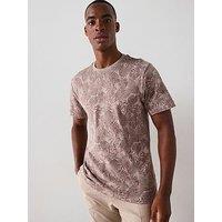 Very Man Floral Jacquard T-Shirt - Natural