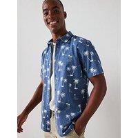 Very Man Short Sleeve Printed Shirt - Blue