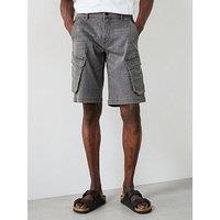 Very Man Relaxed Denim Cargo Shorts - Grey