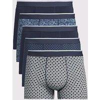 Everyday 5 Pack Printed Trunk - Navy