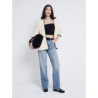 River Island Whipstitch Cardigan - Cream