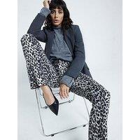 River Island Bootcut Animal Print Jean - Black