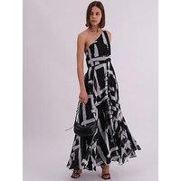 Religion Knitted Abstract Bandeau Maxi Dress - Black