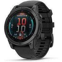 Garmin Fenix E, Slate Gray Steel With Black Silicone Band