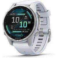 Garmin Fenix 8 - 43 Mm, Amoled, Silver With Whitestone Silicone Band