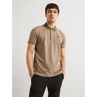 Boss Paddy Tape All Over Print Polo Shirt- Khaki