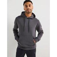 Boss Soody Tonal Left Chest Logo Overhead Hoodie- Dark Grey