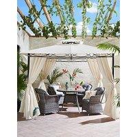 Very Home 3 X 3M Metal Gazebo With 4 Side Panels