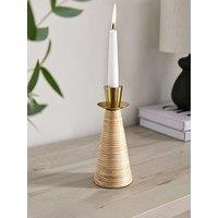 Very Home Bamboo Woven Candle Holder