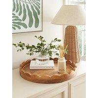 Very Home Rustic Scallop Wooden Tray