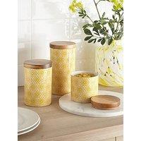 Very Home Set Of 3 Floral Canister