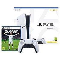 Playstation 5 Disc Console With Ea Sports Fc 25 & Additional Dualsense Wireless Controller - White