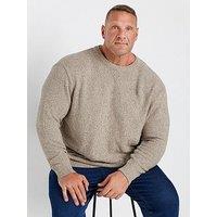 Badrhino Twist Crew Neck Knitted Jumper - Mustard Yellow