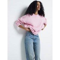 River Island Oversized Jumper - Bright Pink