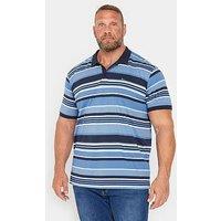Badrhino Br Stripe Polo Shirt - Blue