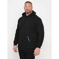 Badrhino Big & Tall Plain Workwear Hoodie - Black