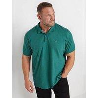 Badrhino Big & Tall Plain Polo Shirt - Green
