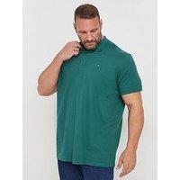 Badrhino Big & Tall Plain Polo Shirt - Green
