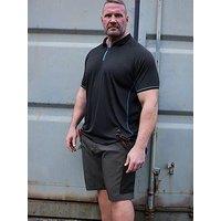 Badrhino Workwear Plain Polo Shirt - Black