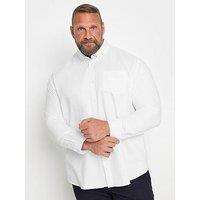 Badrhino Oxford Weave Long Sleeve Shirt - White