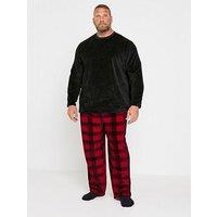 Badrhino Fleece Tartan Lounge Set