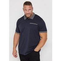 Badrhino Printed Jacquard Polo Shirt - Blue