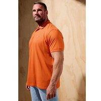 Badrhino Big & Tall Plain Polo Shirt - Orange