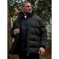 Badrhino Hooded Padded Coat - Black