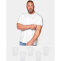 Badrhino 5 Pack T-Shirt - White