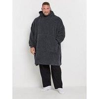 Badrhino Br Charcoal Snuggle Hoodie - Grey