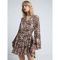 River Island Animal Printed Dress - Brown