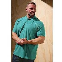 Badrhino Big & Tall Plain Polo Shirt - Blue