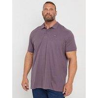 Badrhino Big & Tall Plain Polo Shirt - Purple