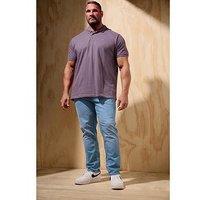 Badrhino Big & Tall Plain Polo Shirt - Purple