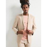 Very Man Slim Fit Stretch Suit Jacket - Stone