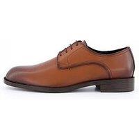 Boss Tayil Leather Lace Derby Shoes - Light Brown