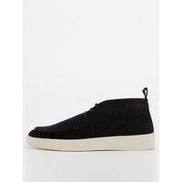 Boss Clay Suede Desert Boots - Navy