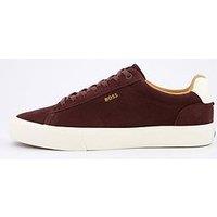 Boss Aiden Suede Lace Tennis Sneaker- Dark Red