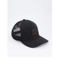 Boss Elliot Patch Logo Trucker Cap- Black
