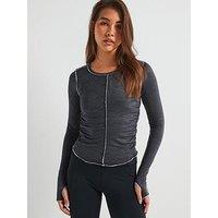 Fp Movement Womens Right On Run Long Sleeve Top - Black