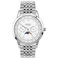 Sekonda Mens Armstrong Silver Stainless Steel Bracelet With Silver White Dial Analogue Watch